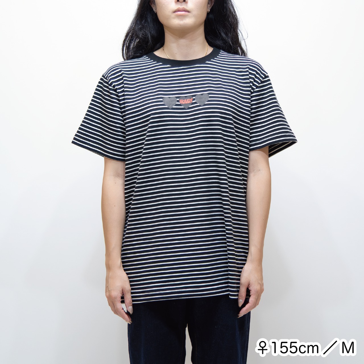 HOWDY Border TEE [ホワイト×ブラック]
