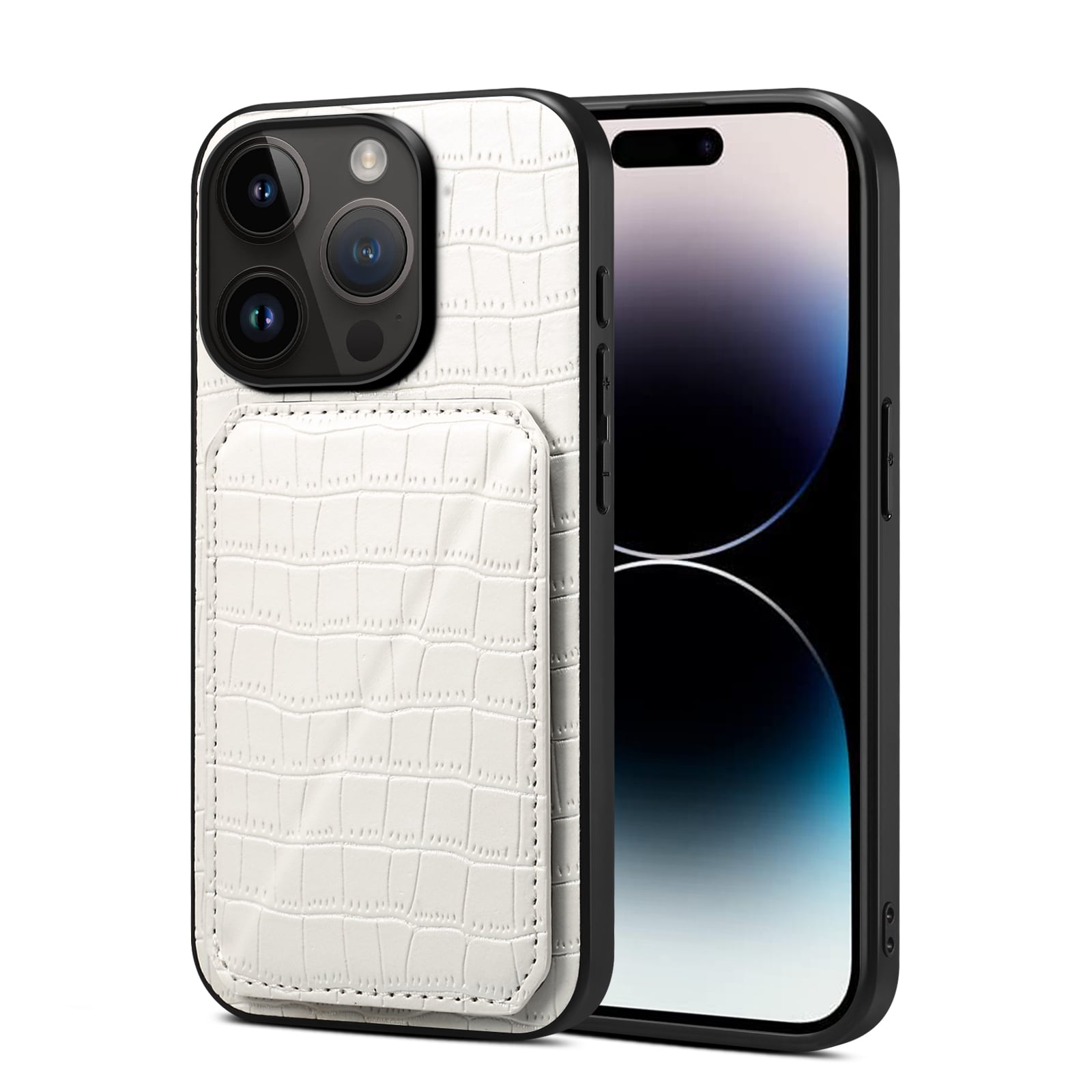 型押し iPhone 17 16 15 14 13 12 11 ケース ワニ柄 カード収納