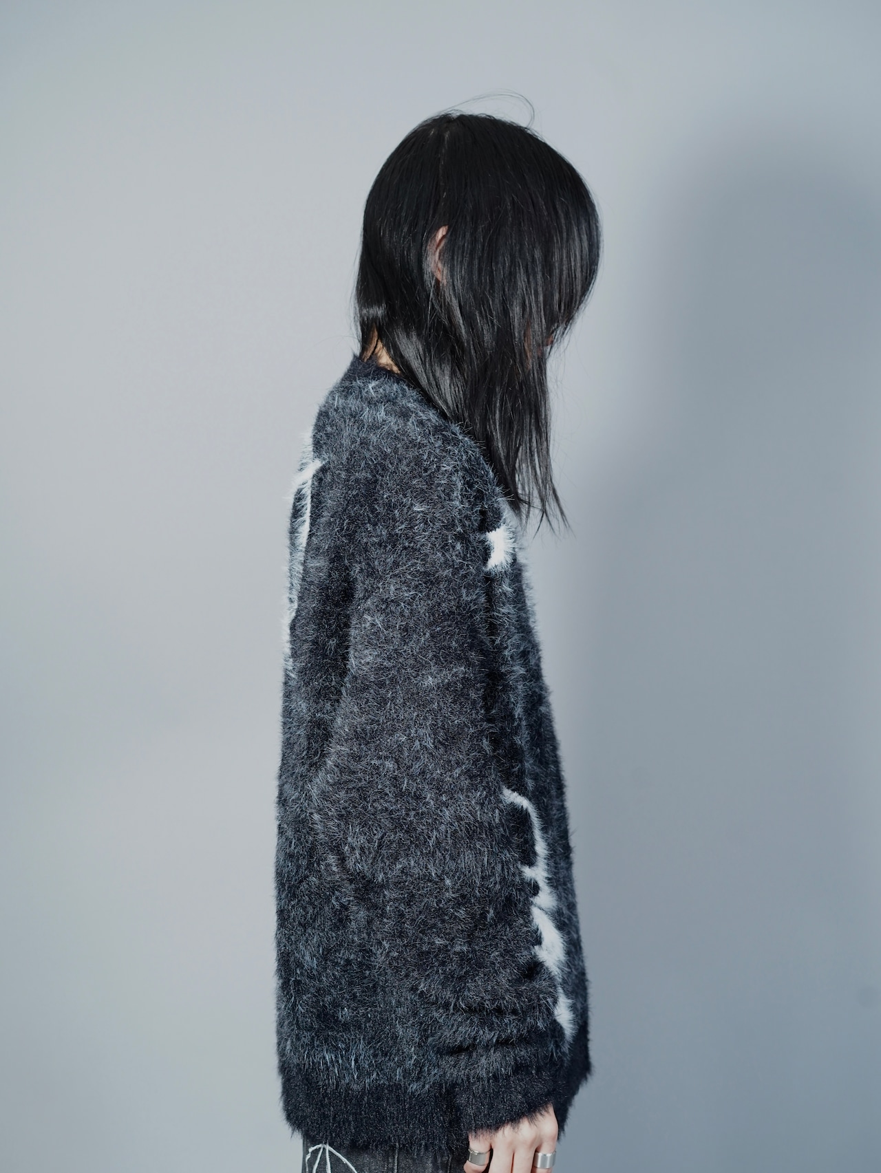 【LOVE KILLER】Graphic logo mohair knit