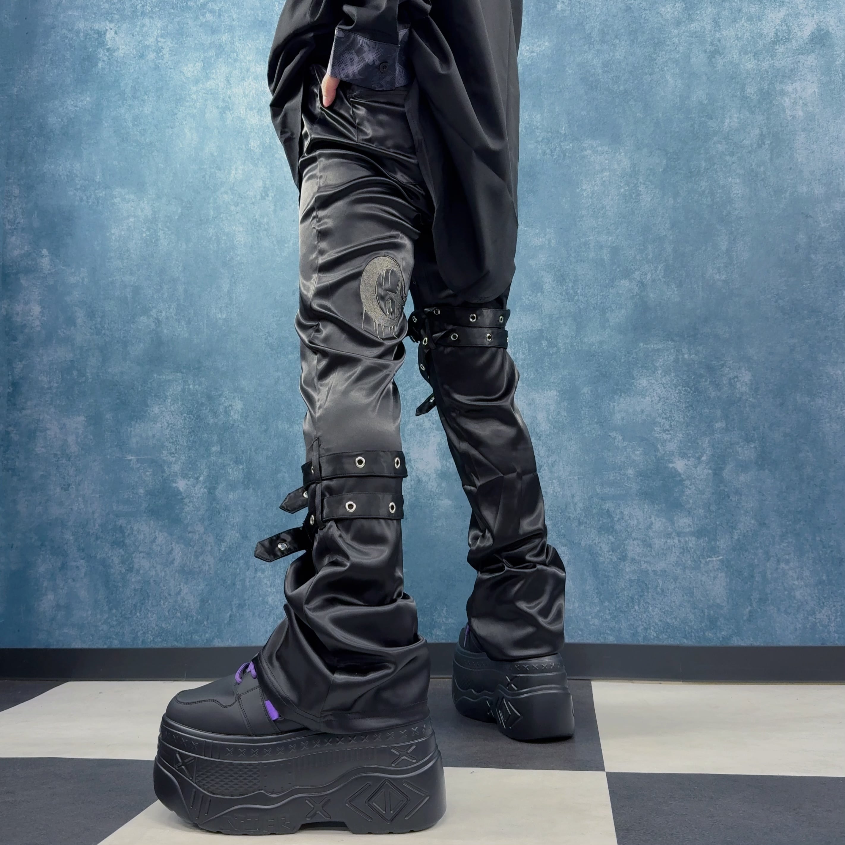 サテン生地フレアVISUAL PANT | NIER CLOTHING