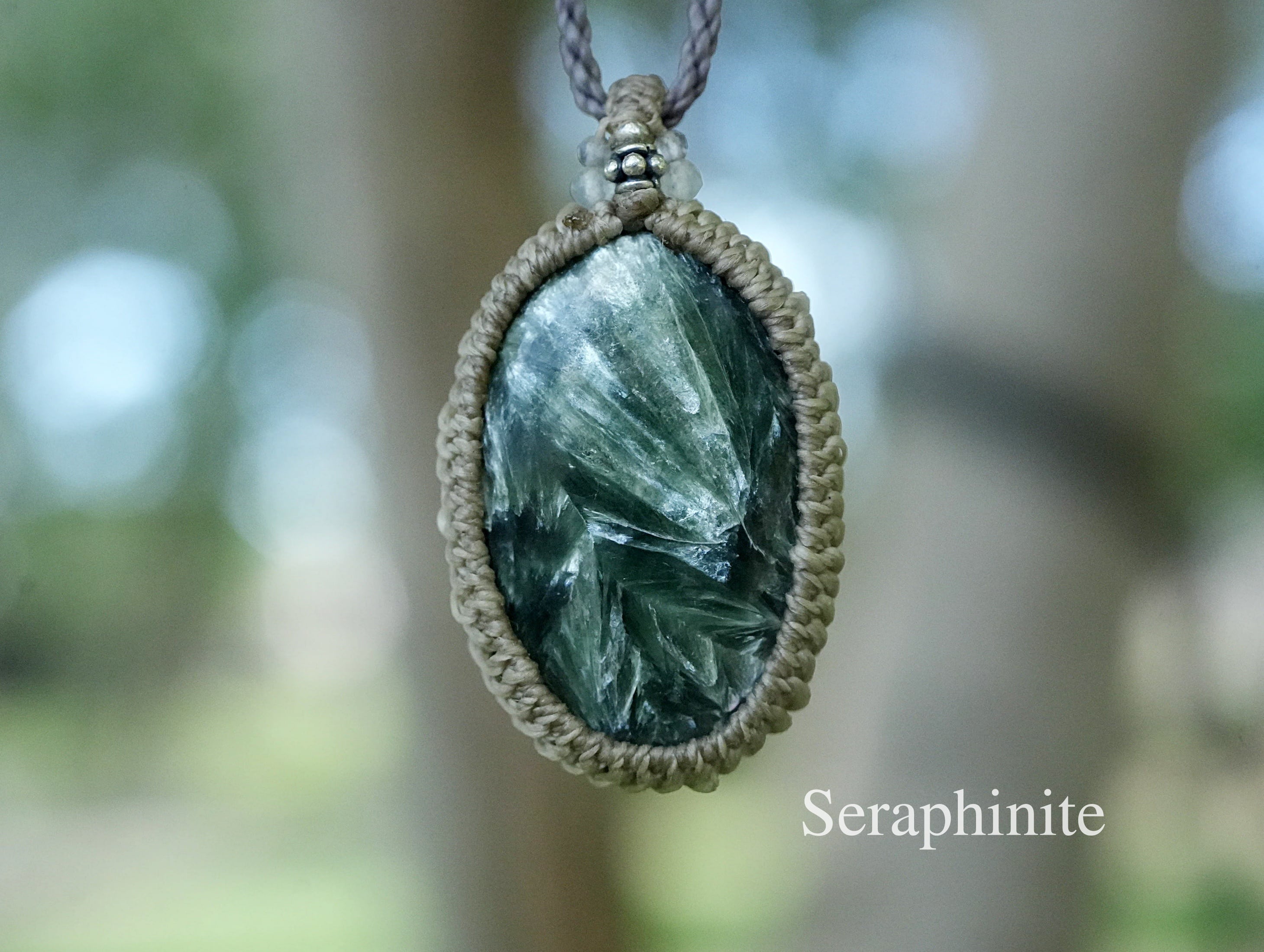 ★セラフィナイトマクラメネックレス 1775