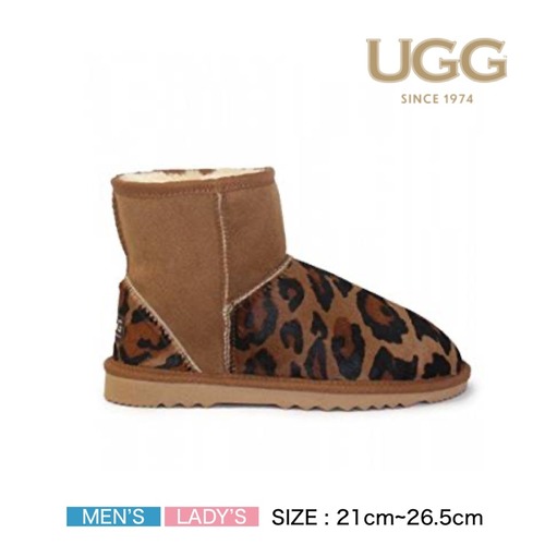 [UGG 1974] MUMU MINI レオパード ムートンブーツ