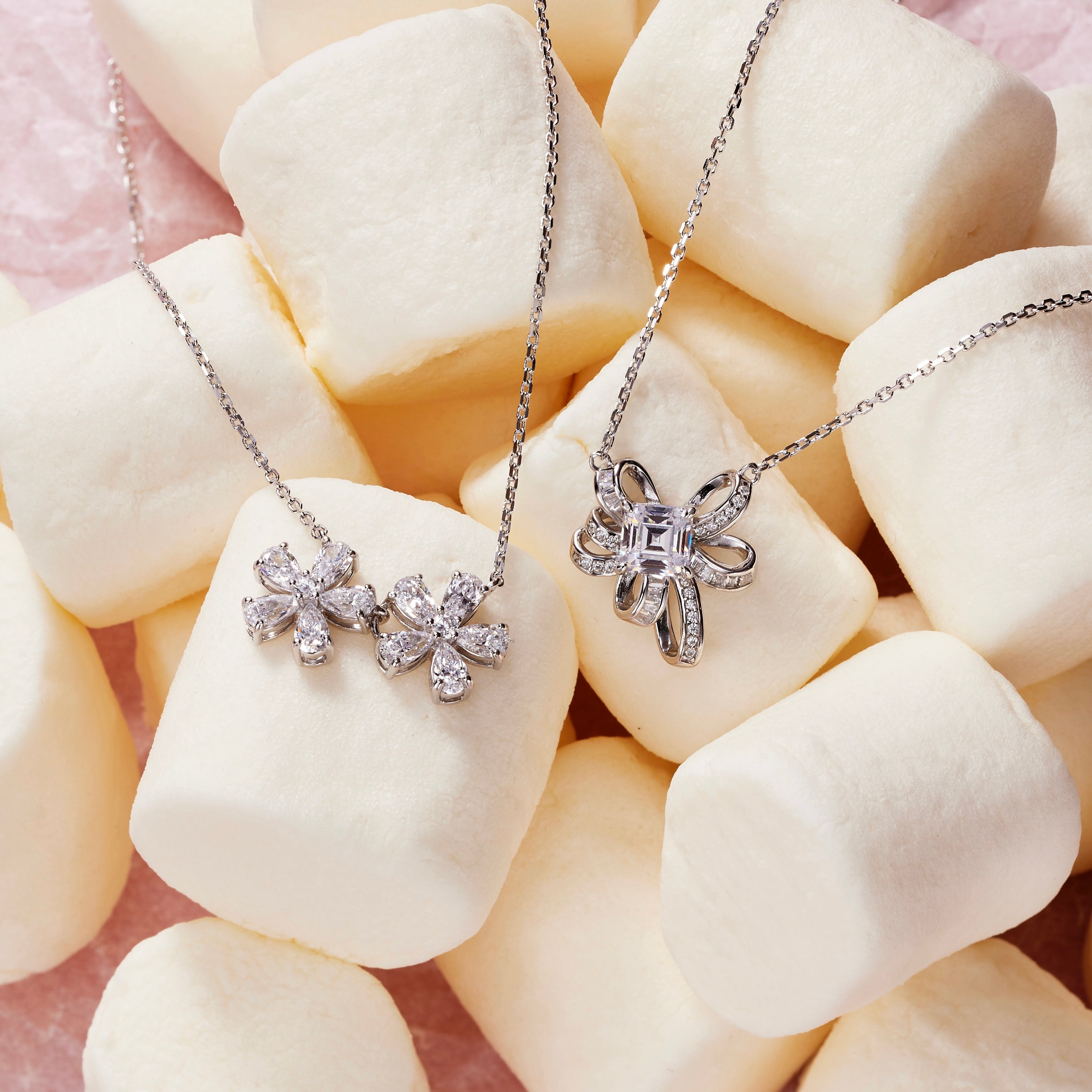 【Nastro】High carbon diamond necklace