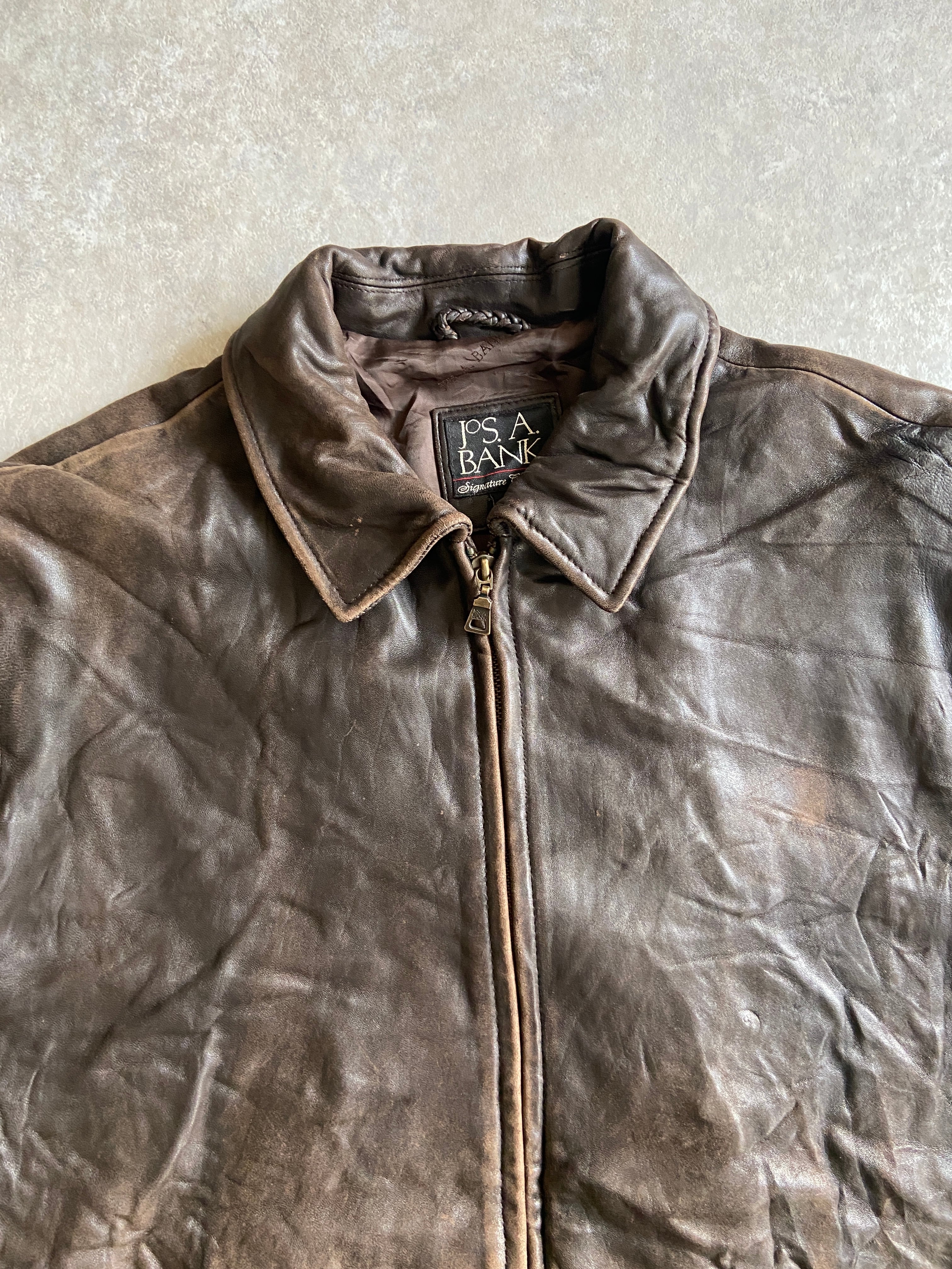 Jos.A.Bank Leather Jacket L | ROGER'S used clothing - ロジャース -