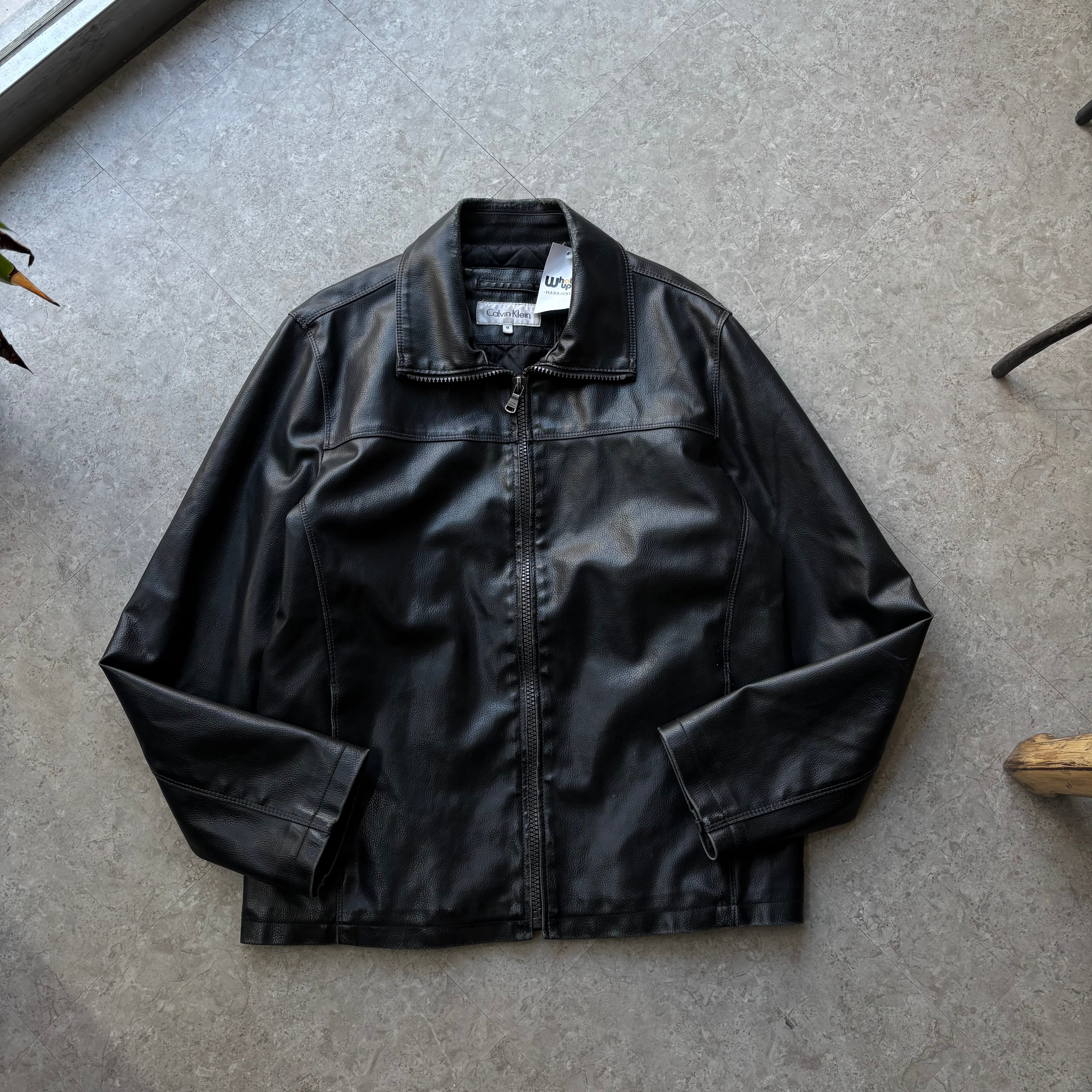 ~00s Calvin Klein "PVC" quilting liner leather jacket【仙台店】