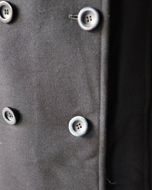 Round collar double-breasted coat