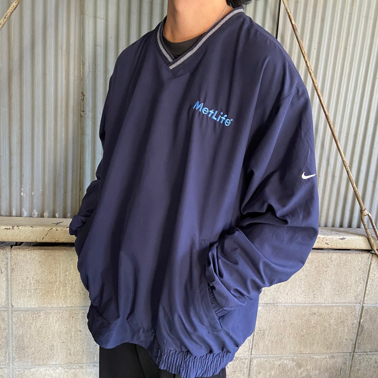 【美品】ナイキゴルフポリエステルジャケット2XL