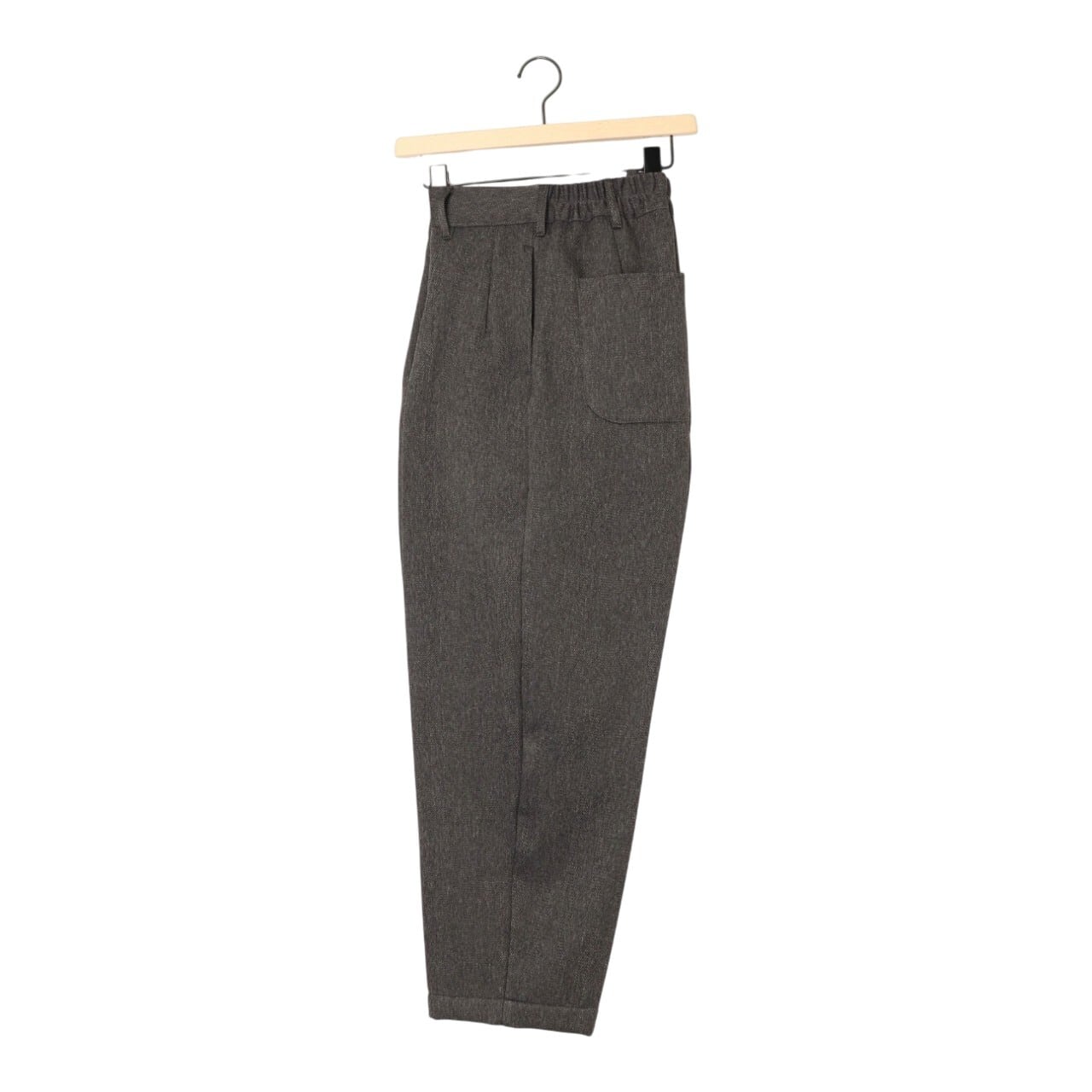 amne / HERRINGBONE peg top slacks - ヘリンボーン ペグトップ