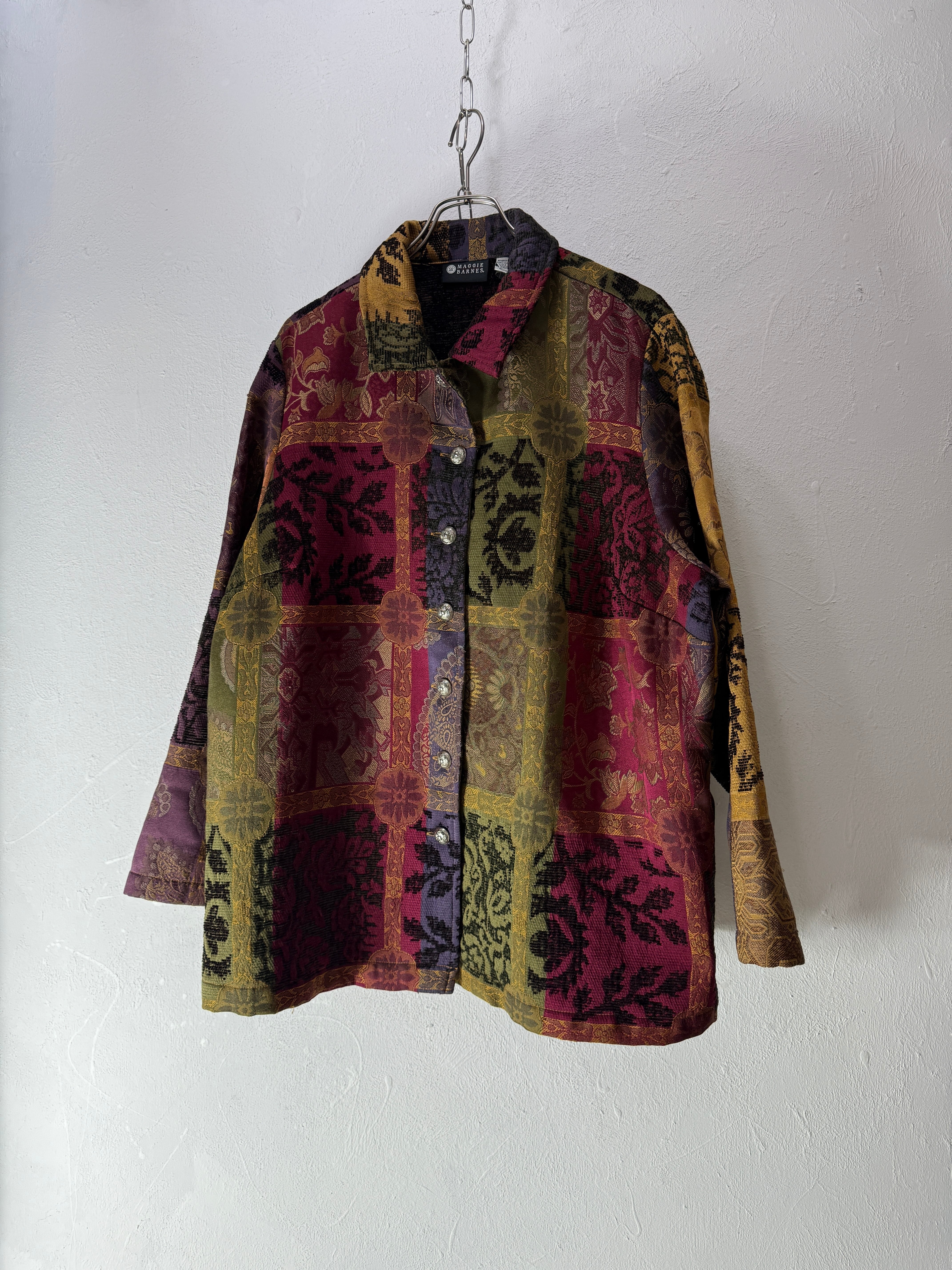 90’s Jacquard Patchwork design jacket