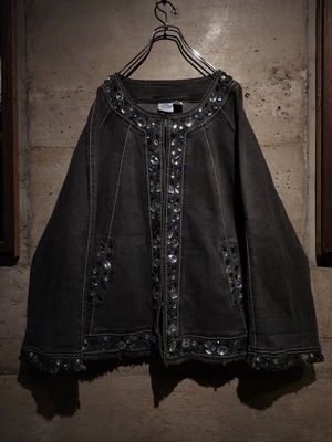 【Caka】Many Bijoux Design Vintage Loose Ramie Cotton Jacket