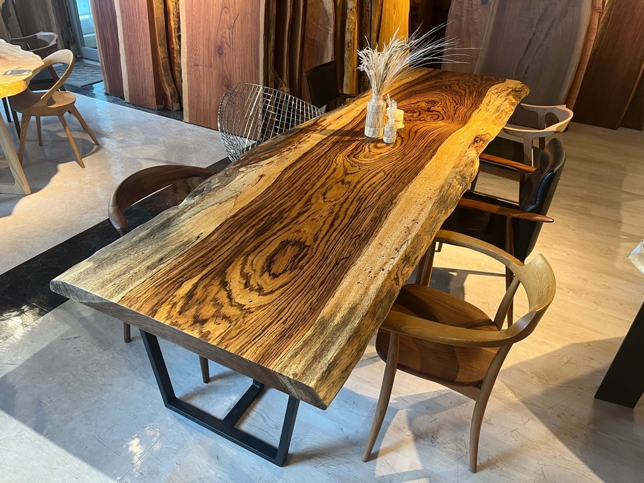 ゼブラウッド_3030×900-960-920×60_青山店_テーブル天板/一枚板 232138