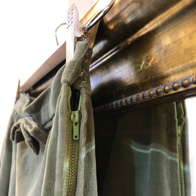 Vintage smoky green velvet skirt