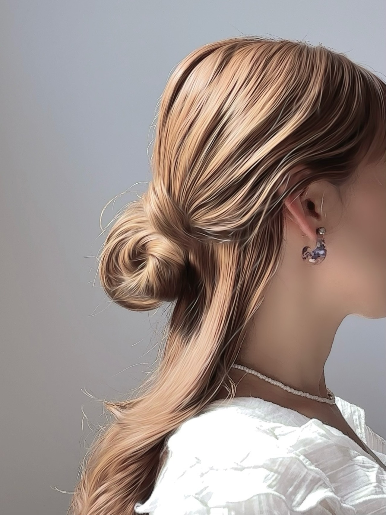 lavender drop earring 【数量限定】