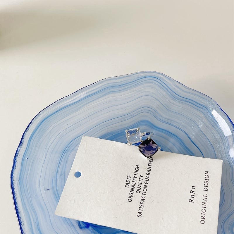 フランス式ファッションジルコン付けリング