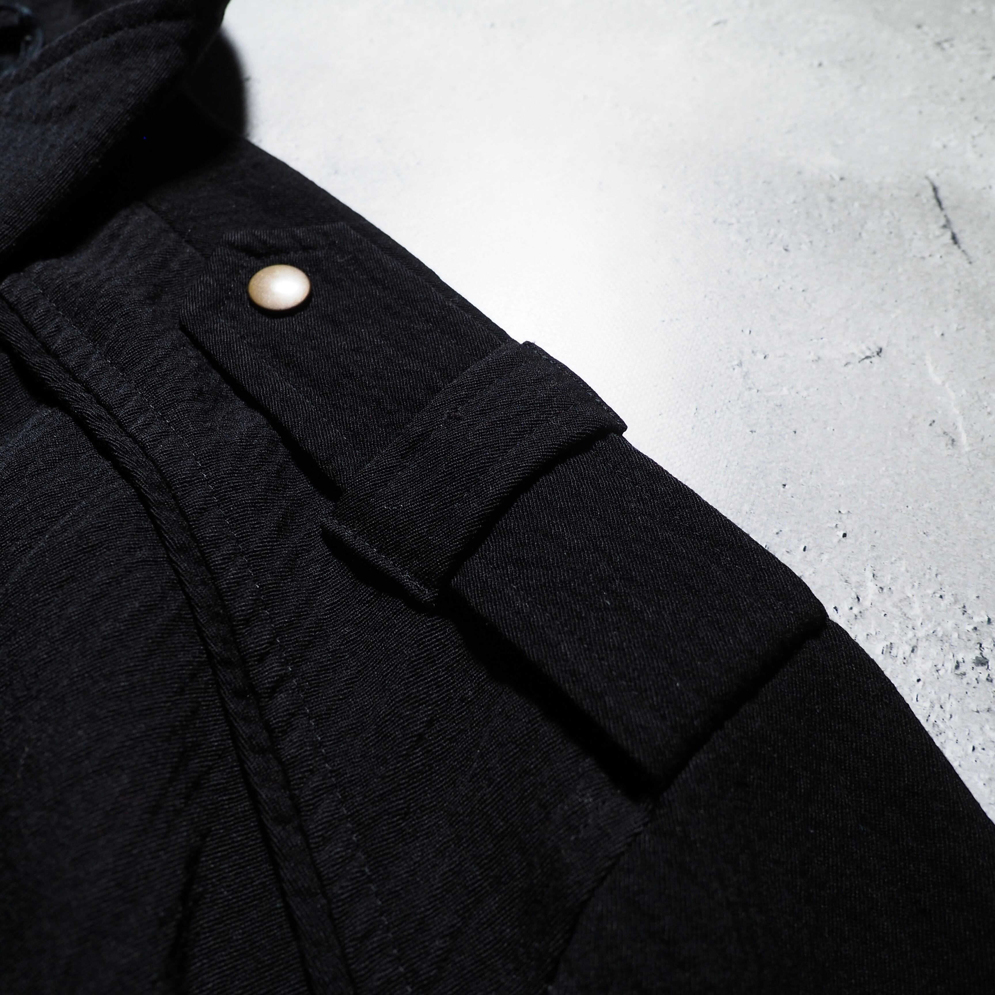 1990s Black mode Deformation silhouette vintage jacket blouson (made in France)