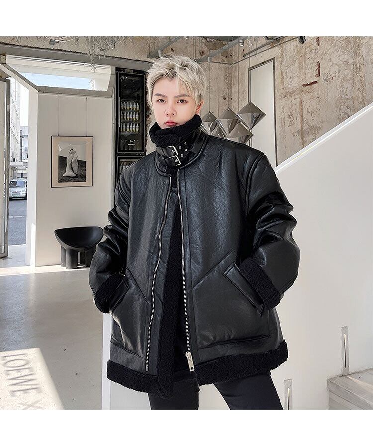 送料無料】KOREA x 原宿 ウィンタースタイルファーベルベットレザー