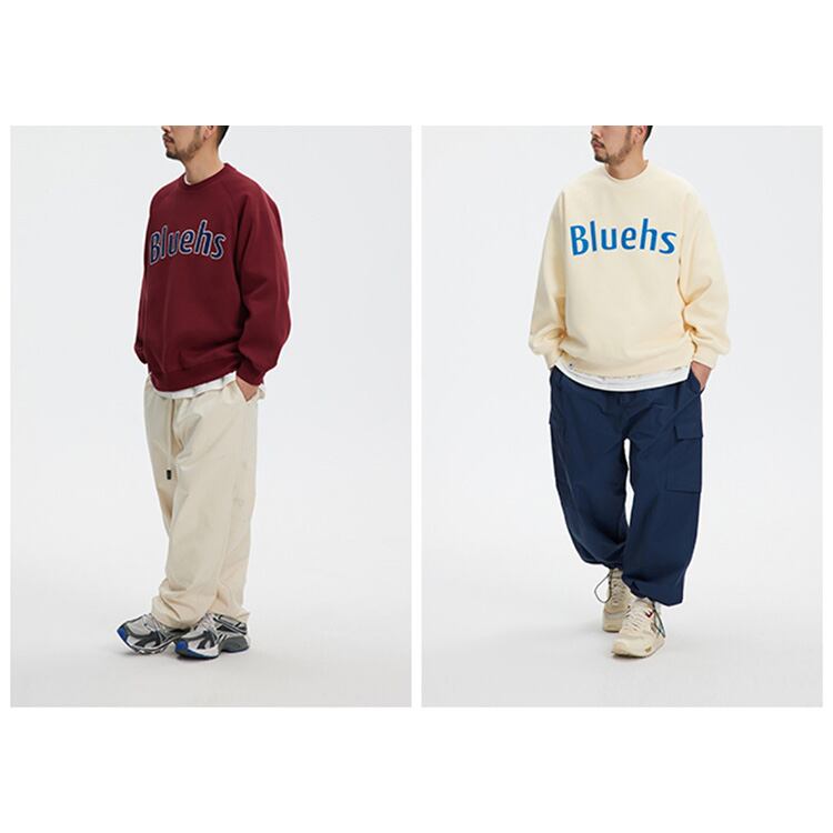 ★LETTER PRINT ROUND NECK SWEATER　　　A0409