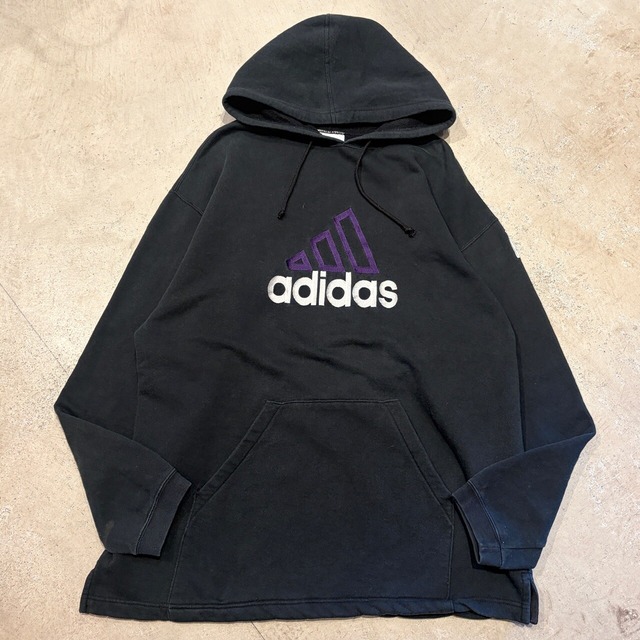 1990s adidas SWEAT PARKA LOGO BLACK