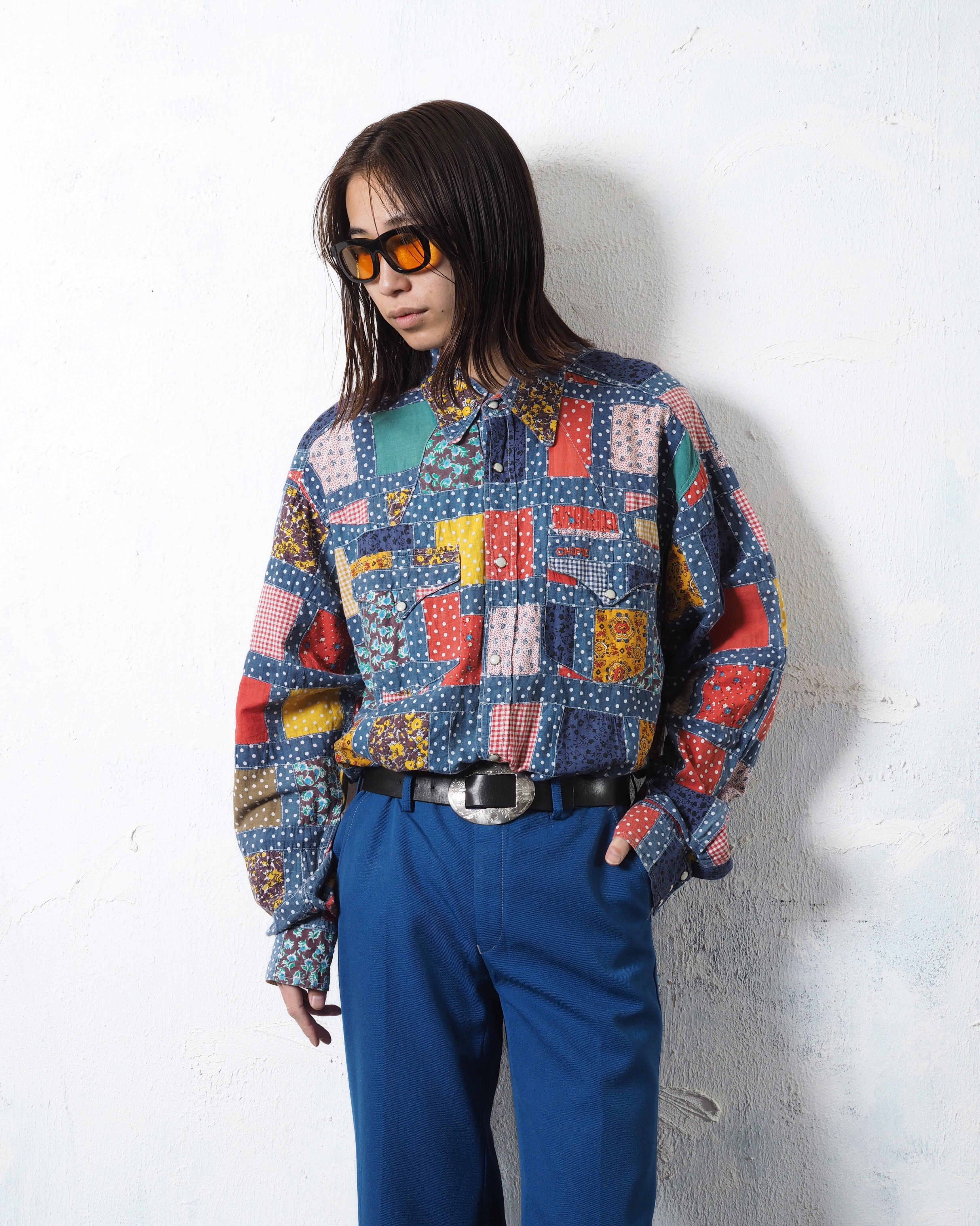 70's〜 Chipie Patchwork Western L/S Shirt | PULP VINTAGE ONLINE