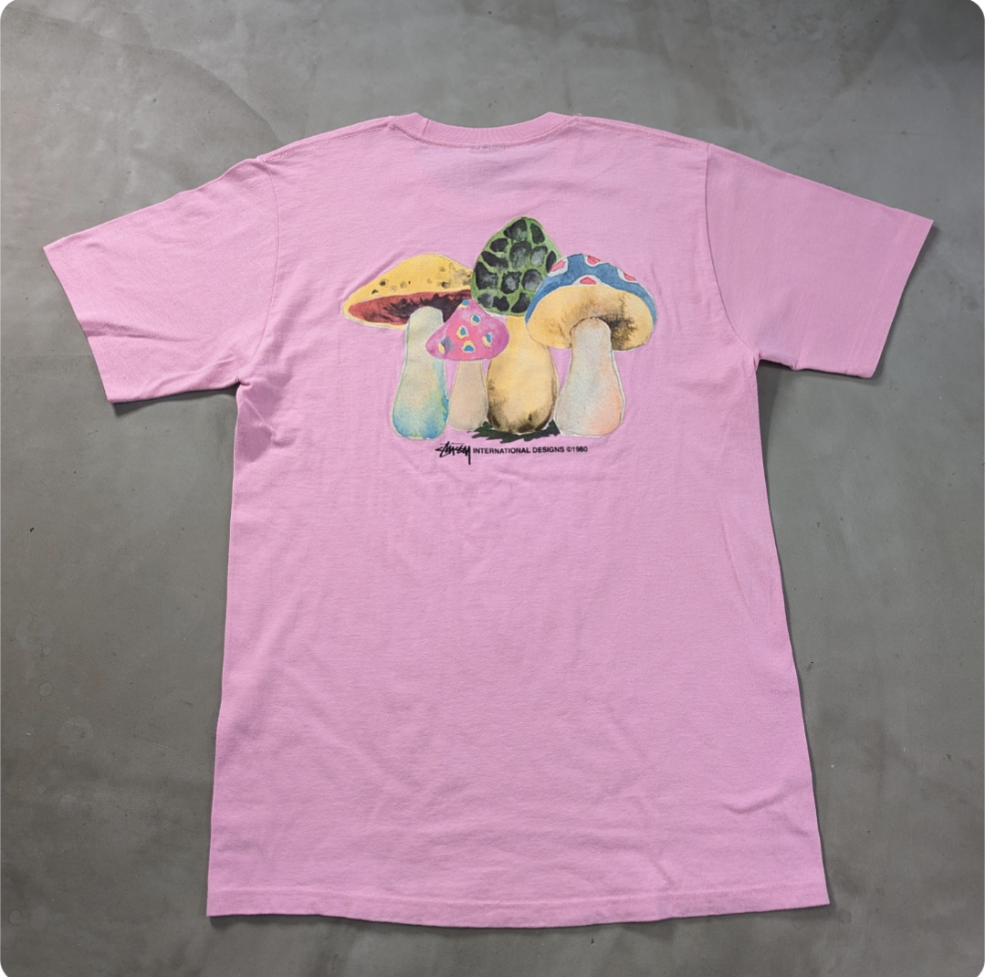 stussy shrooms print tee 小岩店