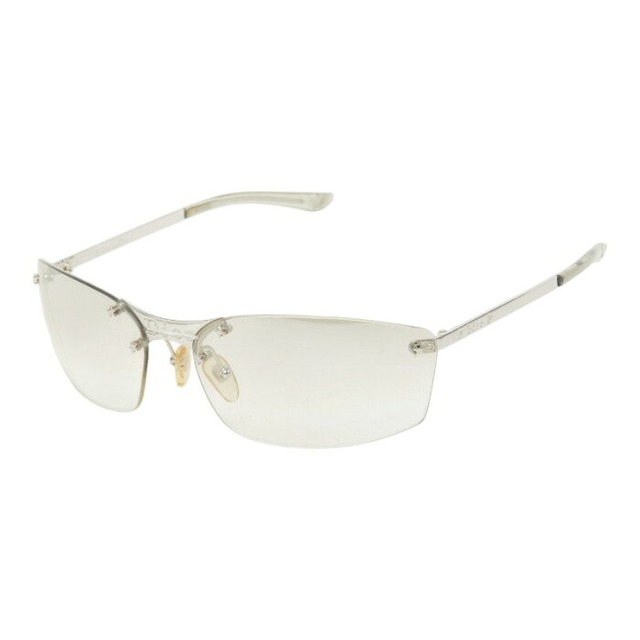ディオール POP ポップ メガネ サングラス アイウェア リムレス YB7NN シルバー メタル メンズ Dior 中古