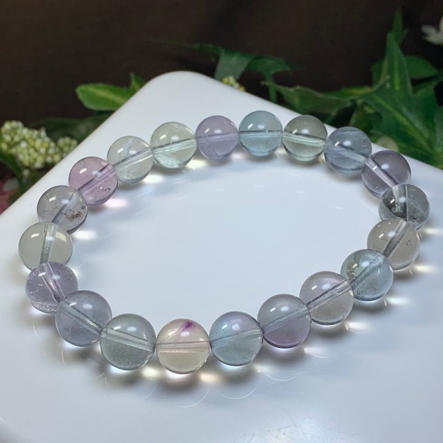 A80.優しい色合い☆フローライト ブレスレット
