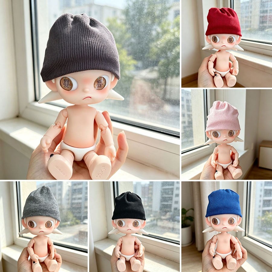 20cm/Zsigaぬいぐるみ用 秋冬 ニット帽 カジュアル 帽子 着せ替え小物