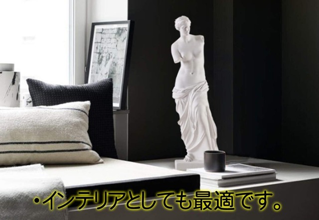 akindou 自宅が美術館 石膏像風 人物像 シリーズ 割れにくい カケにくい 硬質樹脂製 粉が出ない (全身像28cm ミロのヴィーナス)