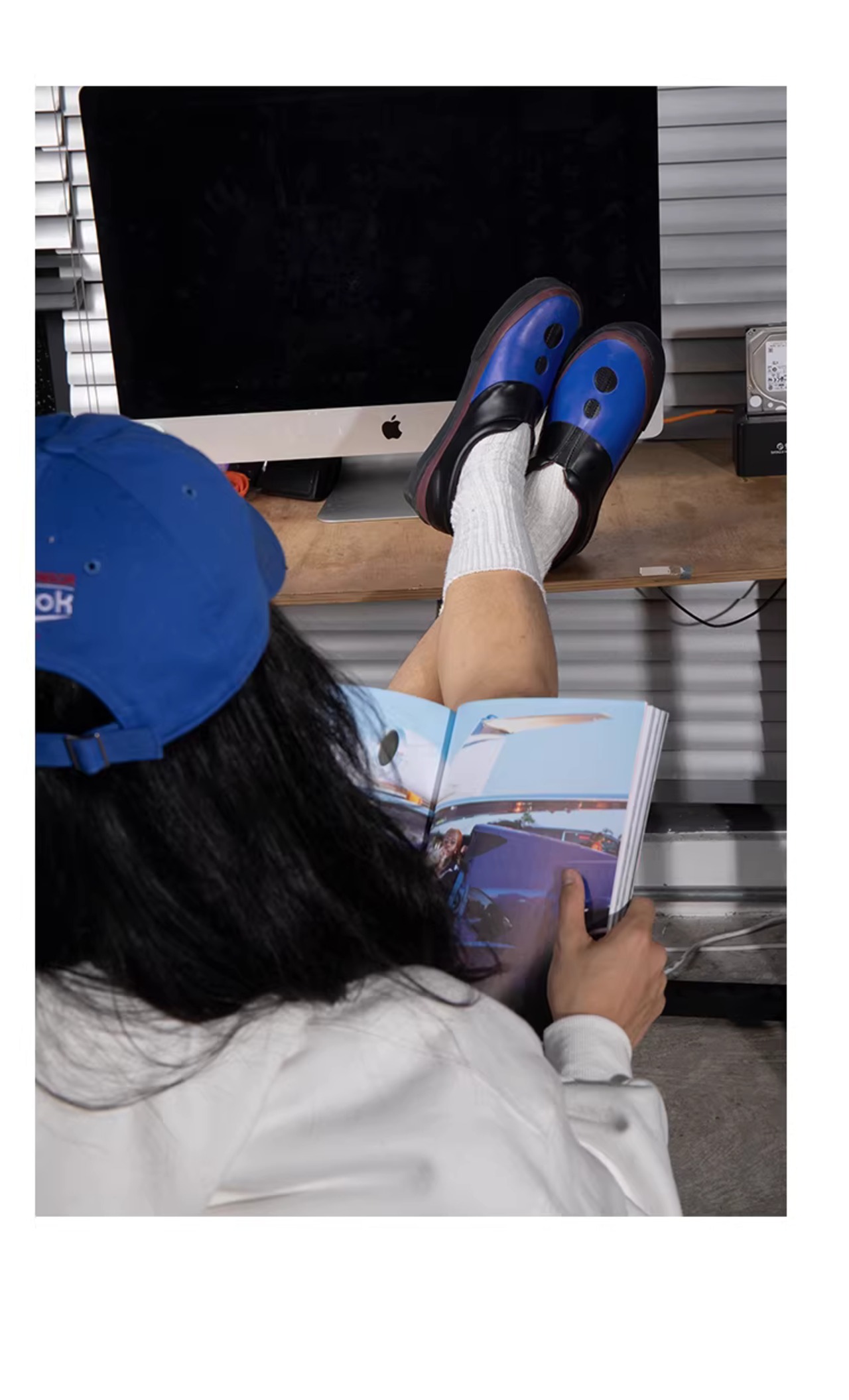 CONP Submarine Vulcanized Shoes (Blue/Red)