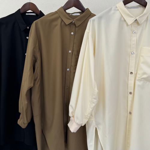 ★OUTLET★ リブスリーブチュニックシャツ