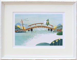ムーミン 北欧 Postery「ムーミンとスナフキン」送料無料 フレーム 展示用フック付アートポスター 絵画 インテリア アート