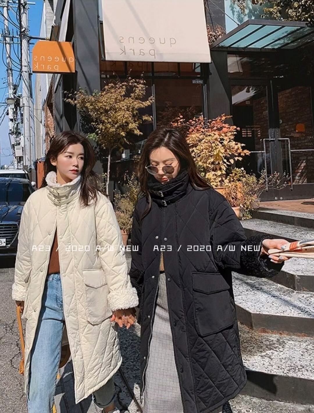  ベルトハイネックキルティングコート AJ-3396-A02