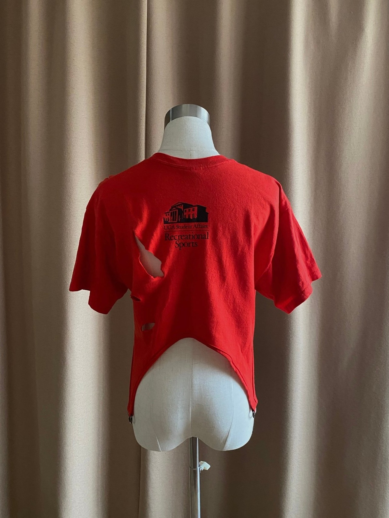 garter belt design red remake t shirt-4260-7