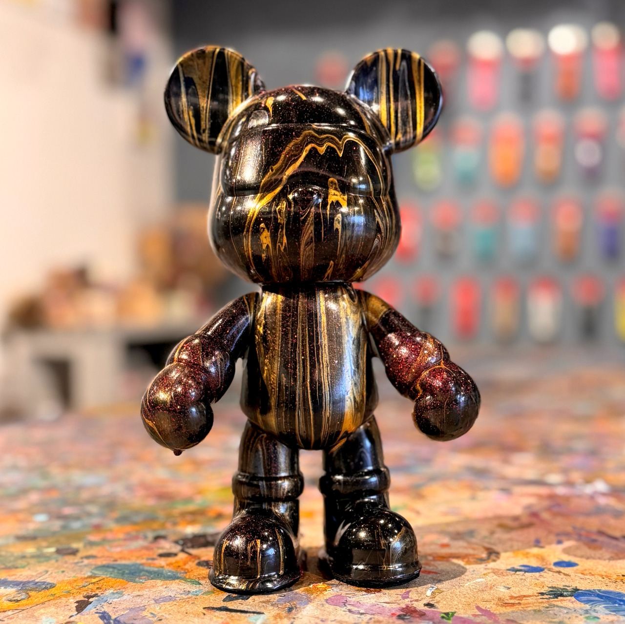 ご自宅でアート体験キット（クマサングラス23cm ver）