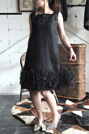 Vintage dot tulle mini dress