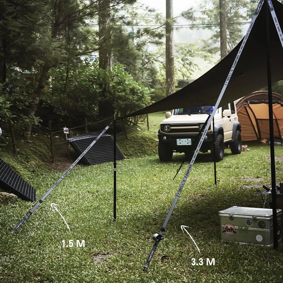 3.3m 】BELL'S CAMPING CAMPCORD タクティカルガイロープシリーズ 2本
