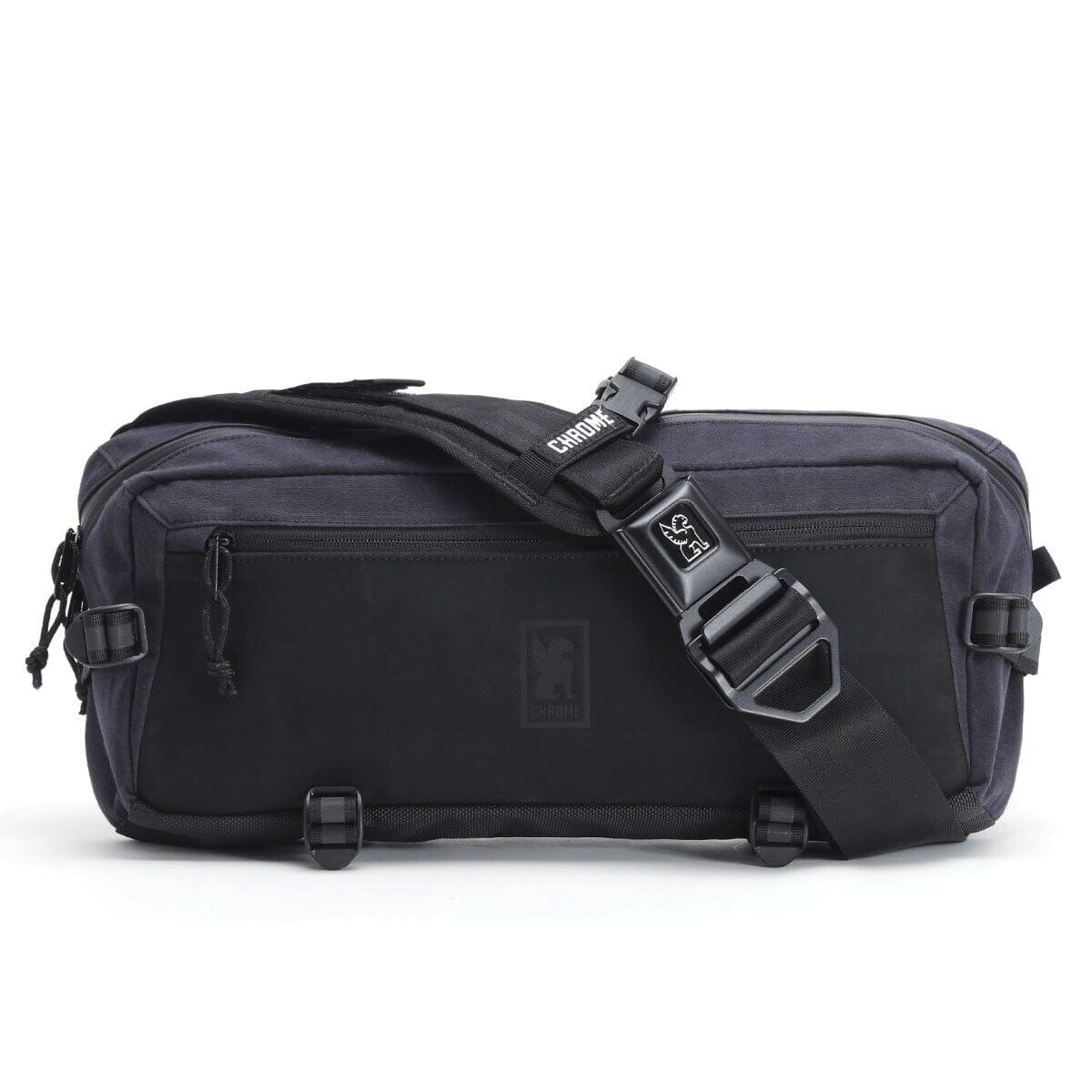 KADET SLING BAG - BLACK CANVAS LEATHER【CHROME】 | FIT TWO