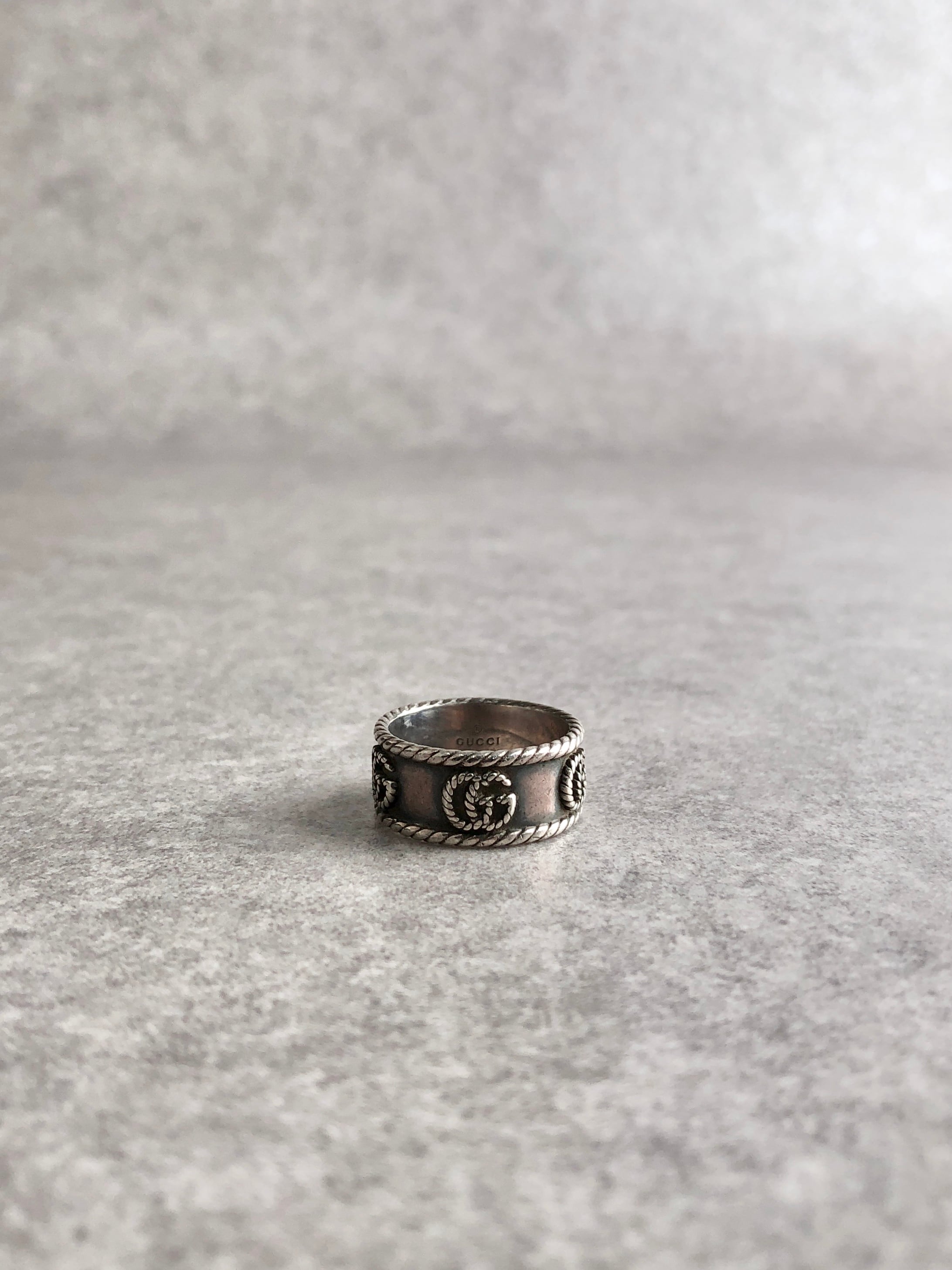 GUCCI グッチ 指輪 シルバー マーモンド 925 チェーンリング vintage