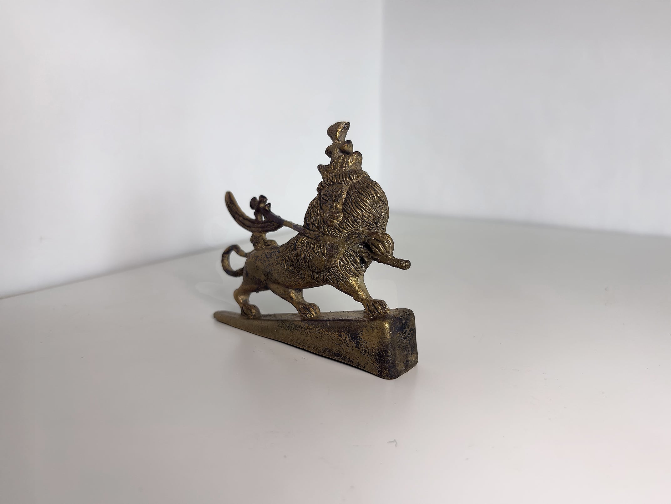 エチオピア ジュダ ライオン 金属 オブジェ (S)｜アフリカンアート
