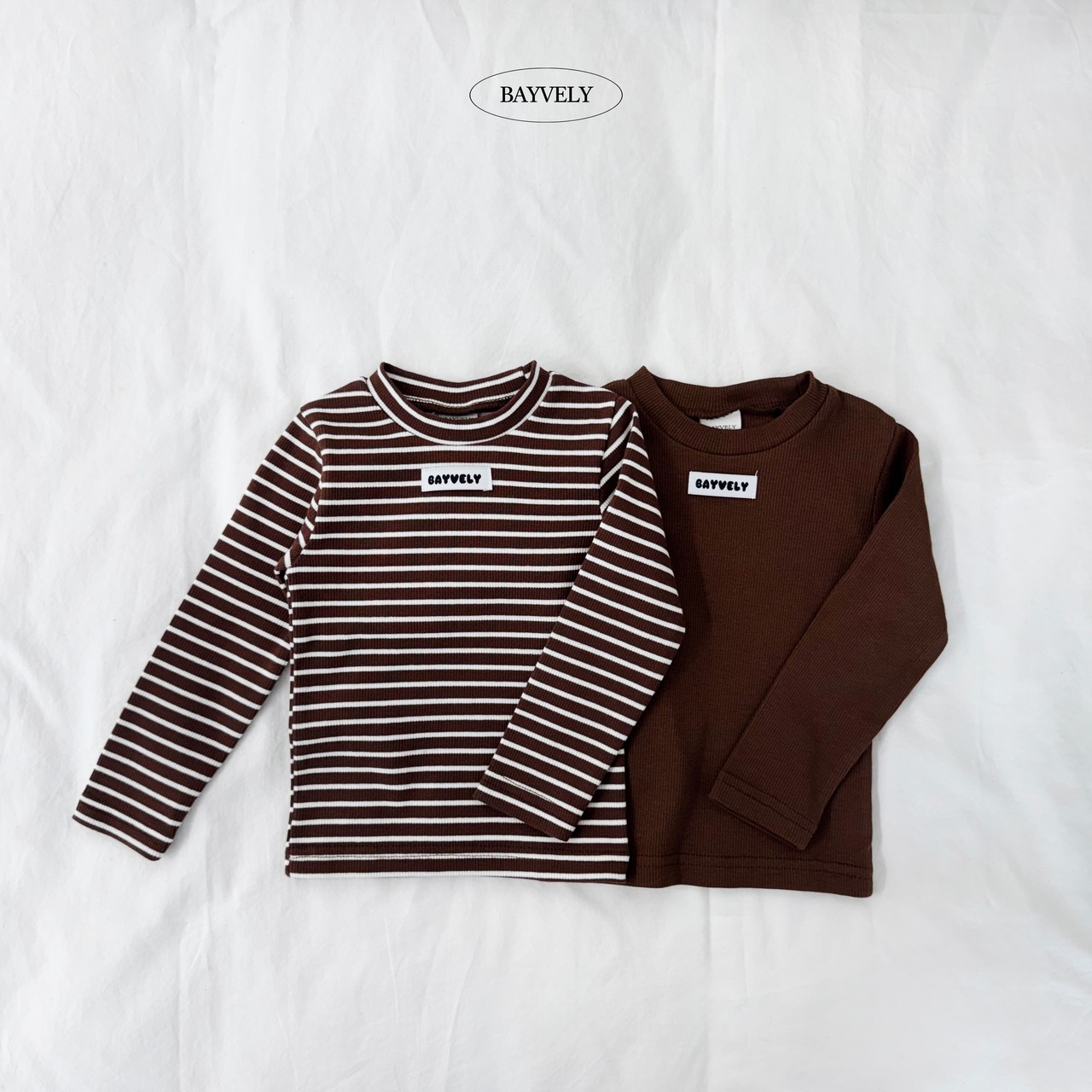 【取寄/韓国直送】BAYVERY  もちもちTシャツ（2枚セット）｜秋服｜韓国子供服｜26/AT