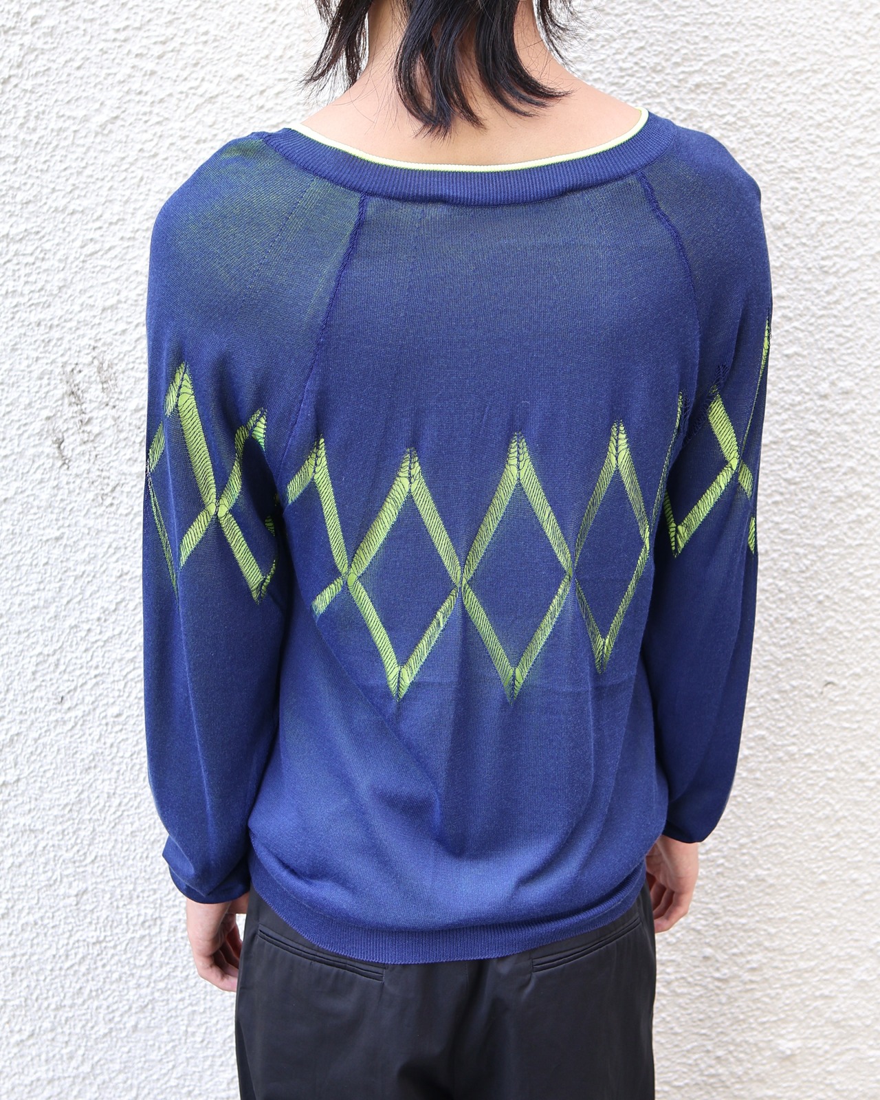 【VERSACE】coloring layered design knit
