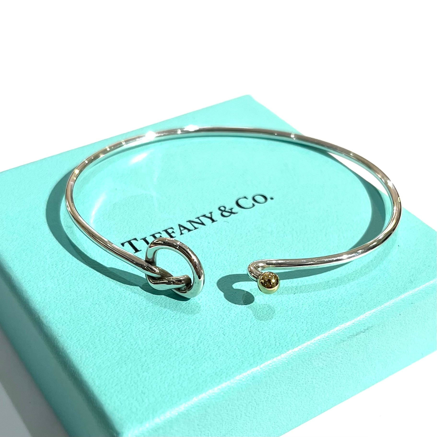 TIFFANY&CO. 】K18.silver925 ラブノットブレスレット ティファニー