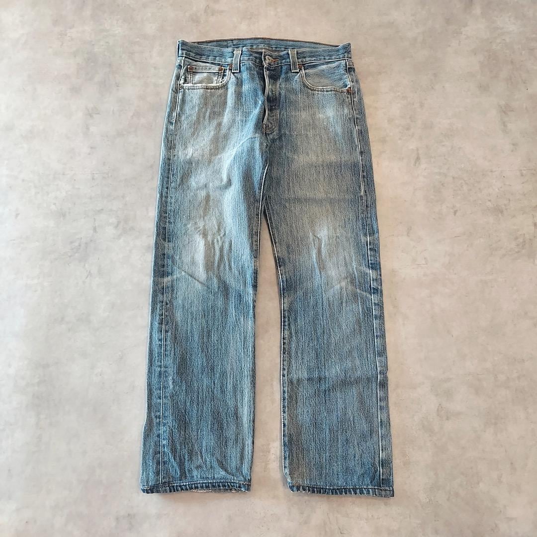 リーバイス501 Levis W30 ブルーデニム 青 ヒゲ 古着 15798