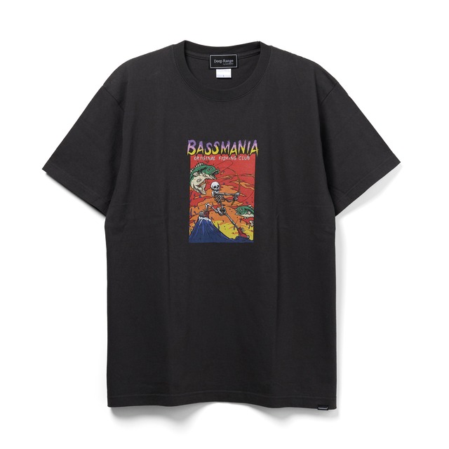 【DeepRangebybassmania】FUNK SKULL Tシャツ［SUMI BLK］
