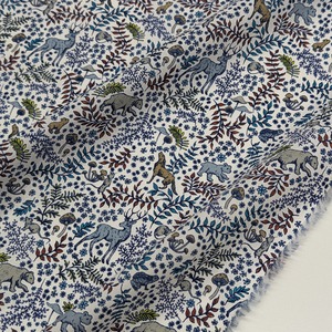 ◆輸入　リバティ　LIBERTY　タナローン　Feldberg Forest A　フェルドバーグフォレスト　ブルー系　約130×50cm