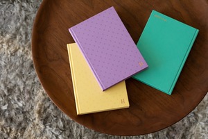 【HONcept】テキスタイルノート Charm Dot（水玉） - Pink 46（ピンク）ノート