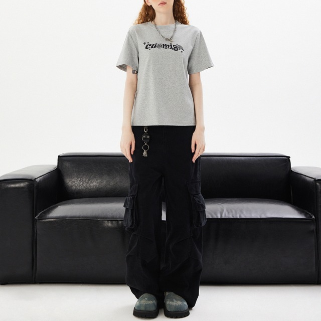 pop logo print short sleeve tee　ポップロゴプリント半袖ティー　J1053