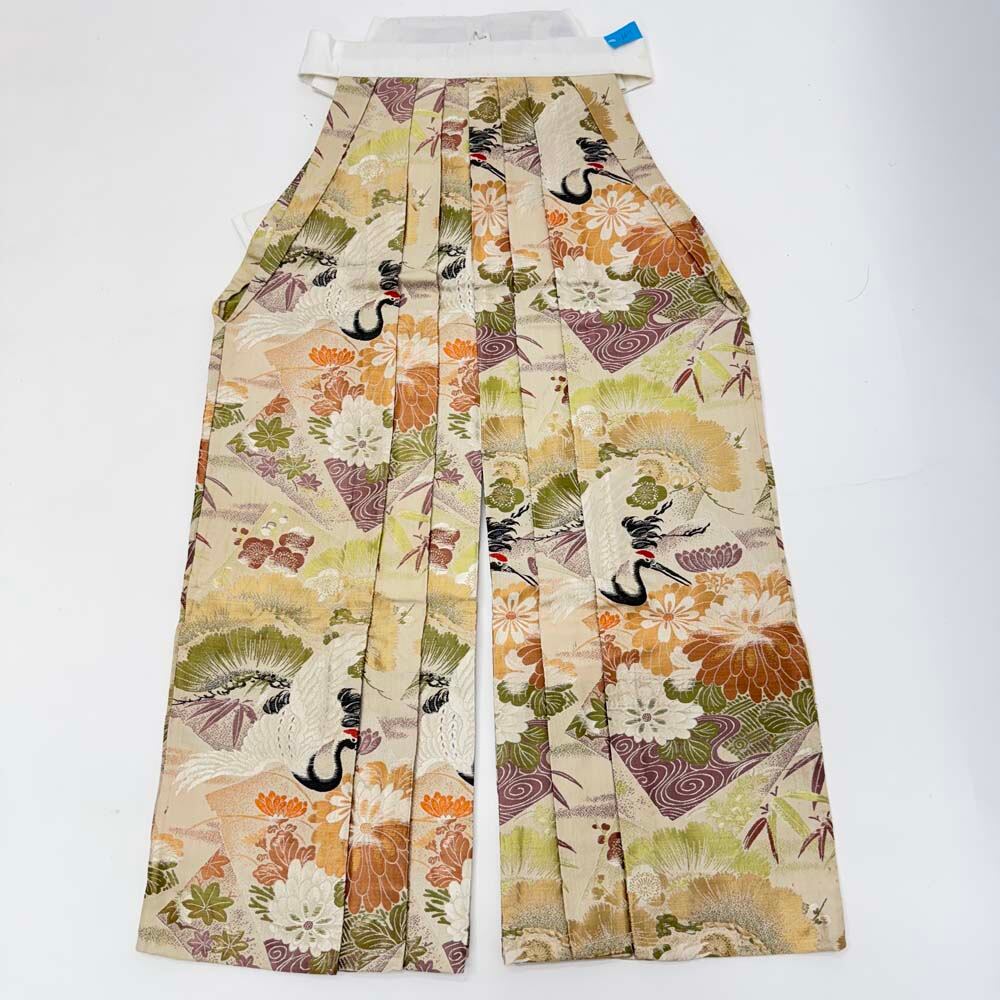 袴 馬乗り袴 ズボン 男袴 紐下丈93cm 男性用袴 2Lサイズ 成人式袴 帯地 中古 4669