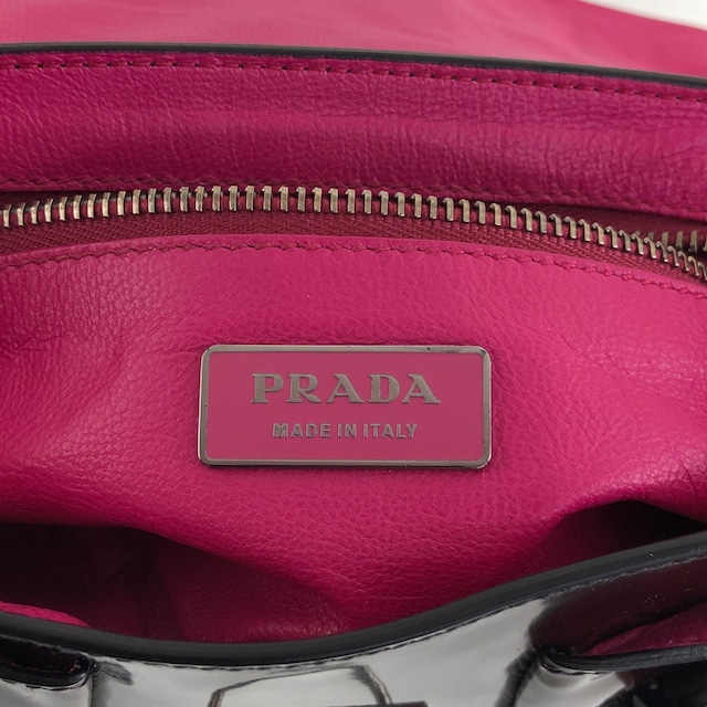 PRADA プラダ ショルダーバッグ ブラウン フロントバックル レザー チェーン ワンショルダーバッグ vintage ヴィンテージ オールド j5mn5d