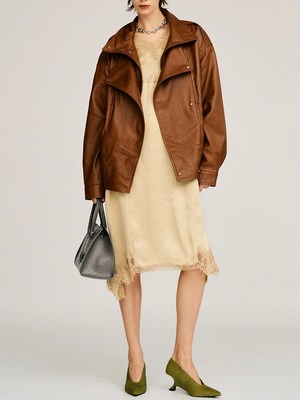【26AW | WOMEN】PRANK PROJECT プランクプロジェクト / レザージャケット / Sheep Leather Bomber Jacket　31262216101　